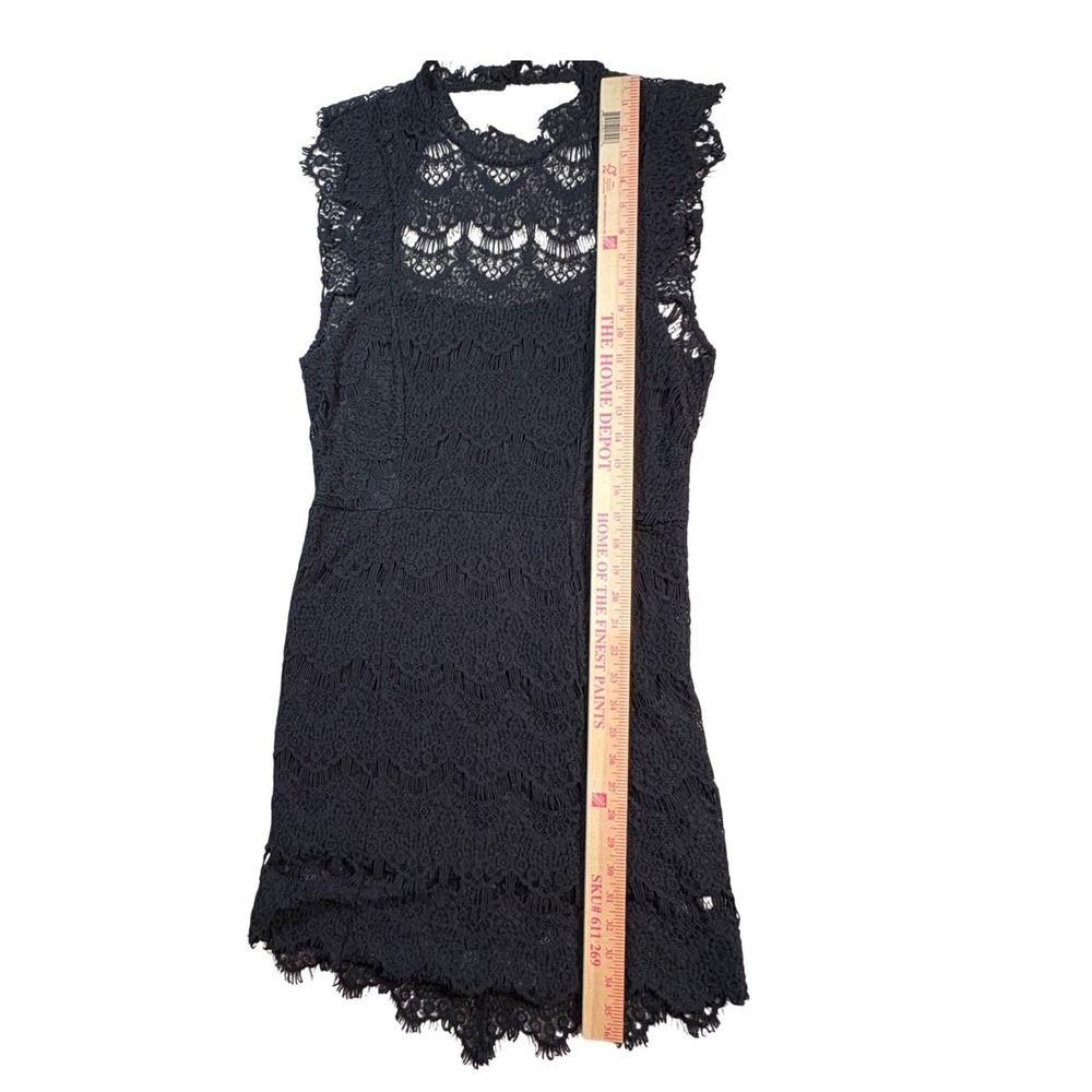 Intimately Free People Daydream Lace Open Back Mini Dress Boho Black L - Picture 4 of 8